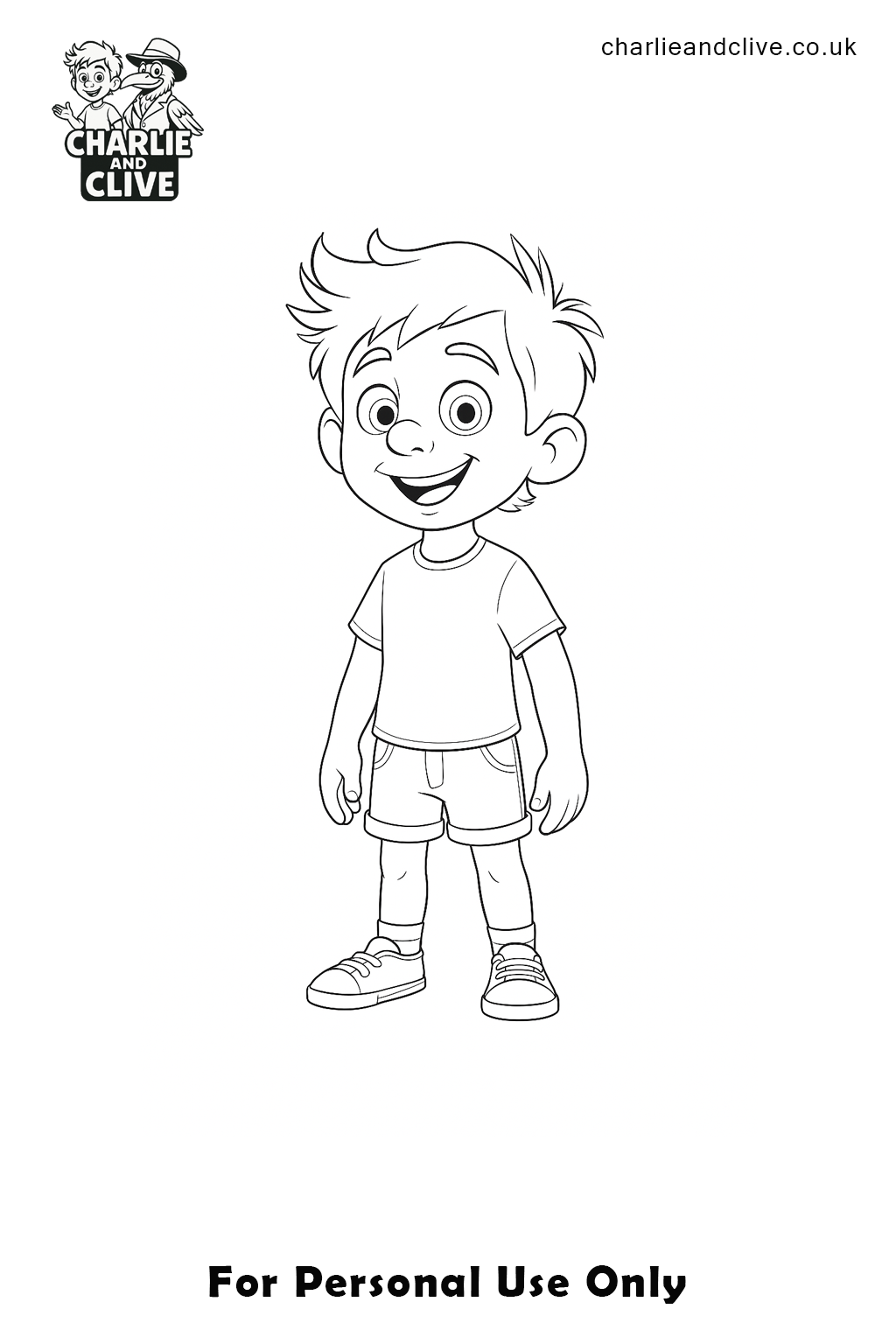 Charlie coloring page line art