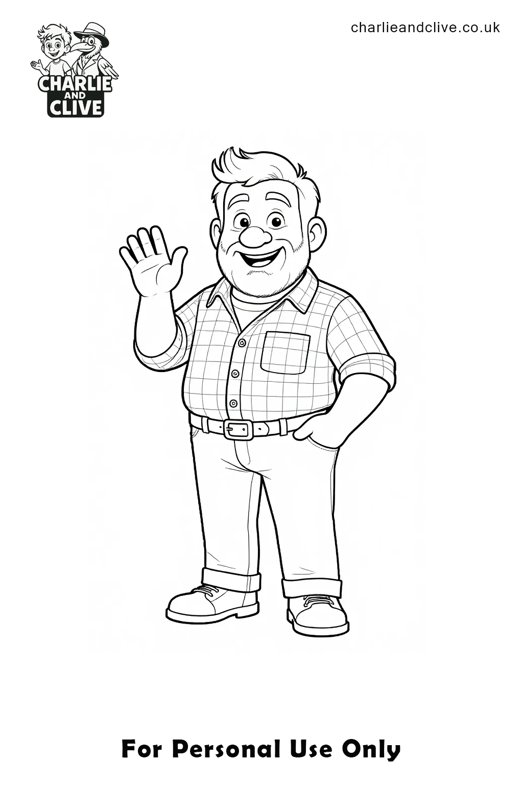 Derek coloring page line art
