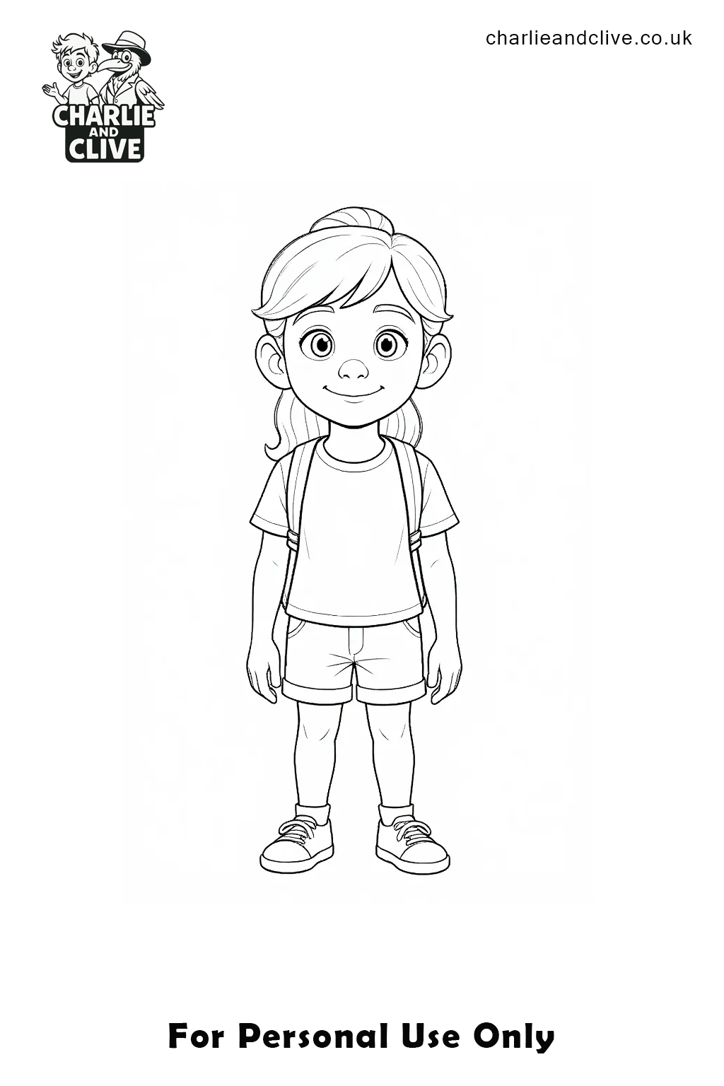 Lulu coloring page line art